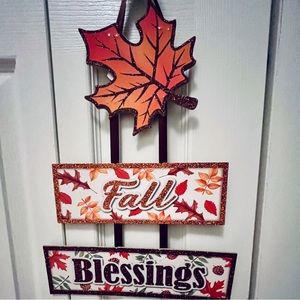 Farmhouse Rustic Fall Blessings Wooden Signs